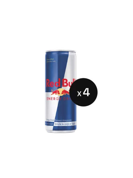 4 cannettes redbull